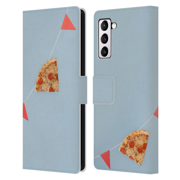 Pepino De Mar Foods Pizza Leather Book Wallet Case Cover For Samsung Galaxy S21+ 5G