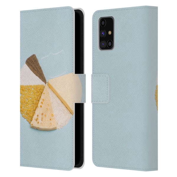 Pepino De Mar Foods Pie Leather Book Wallet Case Cover For Samsung Galaxy M31s (2020)