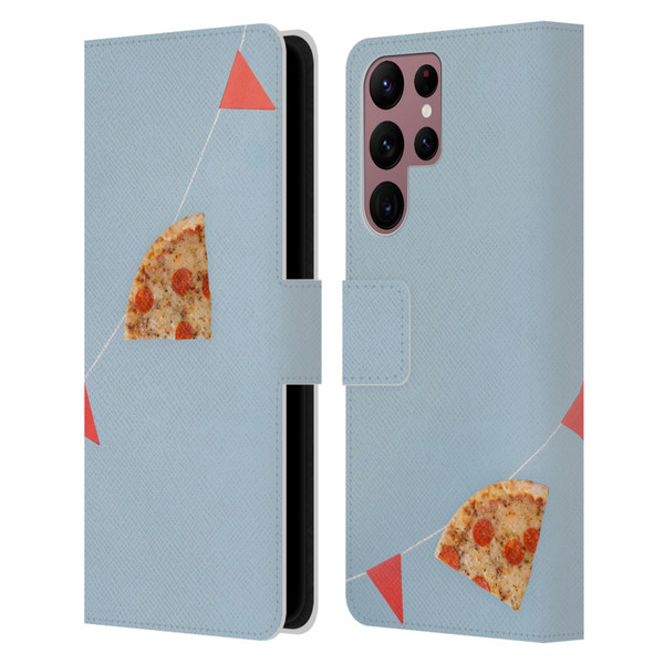 Pepino De Mar Foods Pizza Leather Book Wallet Case Cover For Samsung Galaxy S22 Ultra 5G