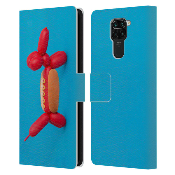 Pepino De Mar Foods Hotdog Leather Book Wallet Case Cover For Xiaomi Redmi Note 9 / Redmi 10X 4G