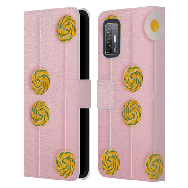 Pepino De Mar Patterns 2 Lollipop Leather Book Wallet Case Cover For HTC Desire 21 Pro 5G