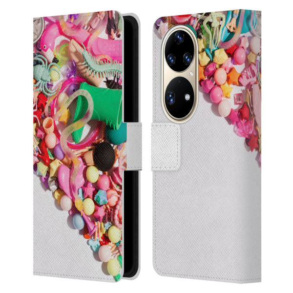 Pepino De Mar Patterns 2 Toy Leather Book Wallet Case Cover For Huawei P50 Pro