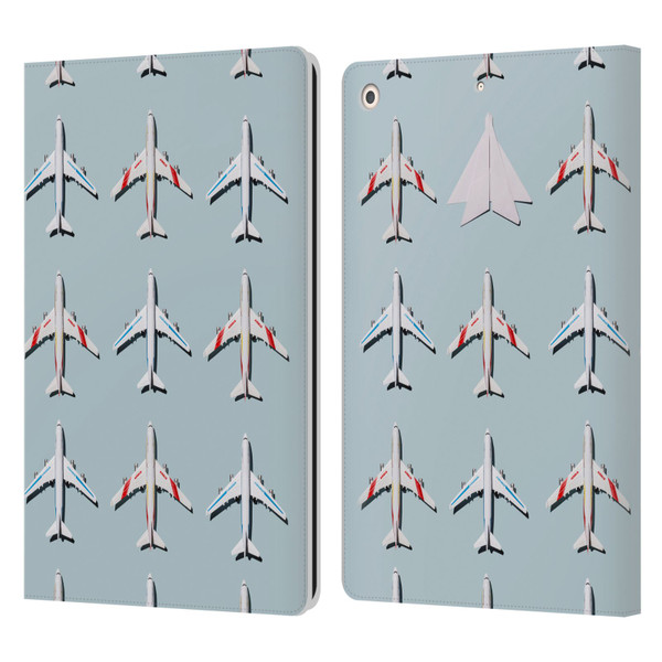 Pepino De Mar Patterns 2 Airplane Leather Book Wallet Case Cover For Apple iPad 10.2 2019/2020/2021