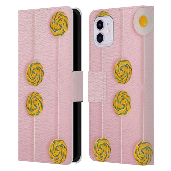 Pepino De Mar Patterns 2 Lollipop Leather Book Wallet Case Cover For Apple iPhone 11