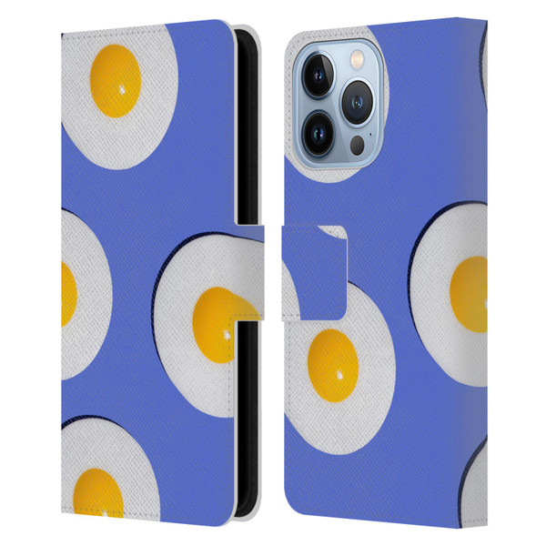 Pepino De Mar Patterns 2 Egg Leather Book Wallet Case Cover For Apple iPhone 13 Pro