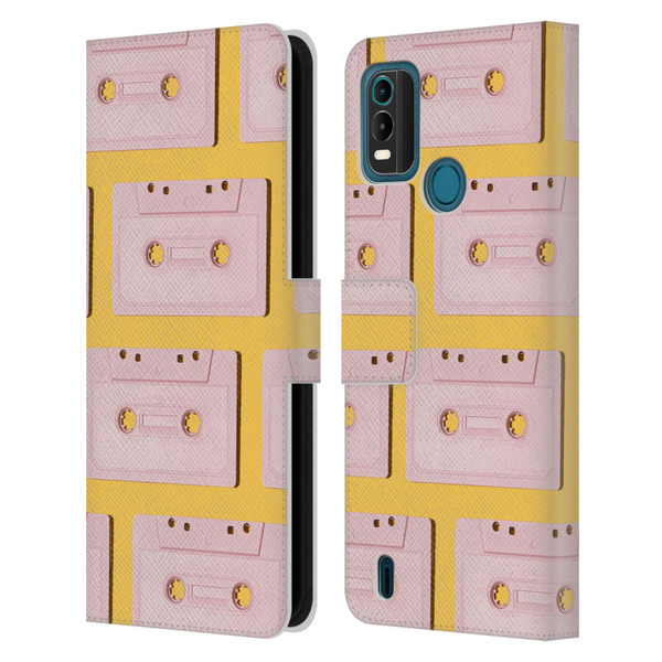 Pepino De Mar Patterns 2 Cassette Tape Leather Book Wallet Case Cover For Nokia G11 Plus