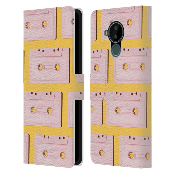 Pepino De Mar Patterns 2 Cassette Tape Leather Book Wallet Case Cover For Nokia C30