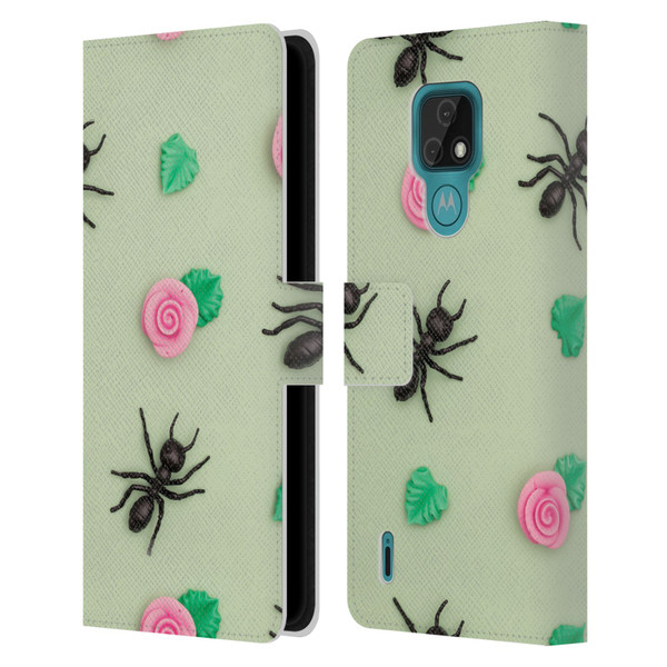 Pepino De Mar Patterns 2 Ant Leather Book Wallet Case Cover For Motorola Moto E7