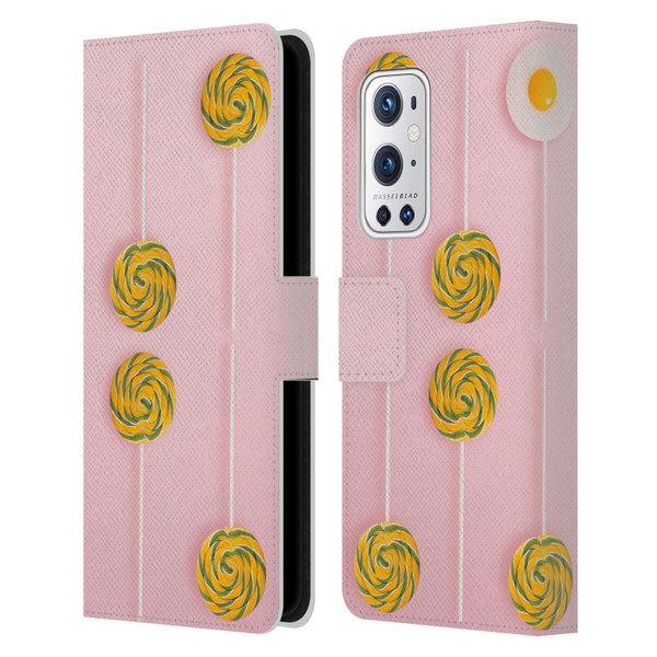 Pepino De Mar Patterns 2 Lollipop Leather Book Wallet Case Cover For OnePlus 9 Pro