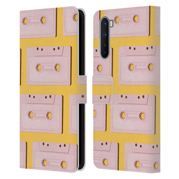 Pepino De Mar Patterns 2 Cassette Tape Leather Book Wallet Case Cover For OnePlus Nord 5G