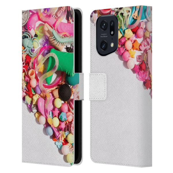 Pepino De Mar Patterns 2 Toy Leather Book Wallet Case Cover For OPPO Find X5 Pro