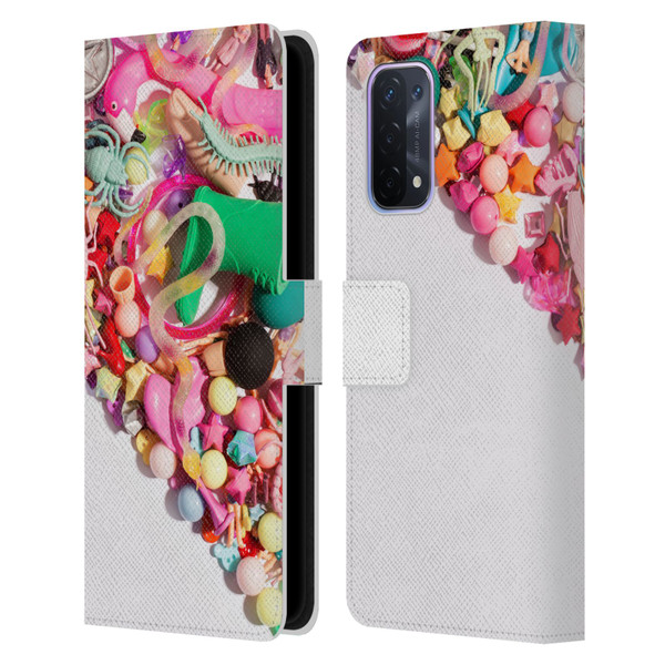 Pepino De Mar Patterns 2 Toy Leather Book Wallet Case Cover For OPPO A54 5G