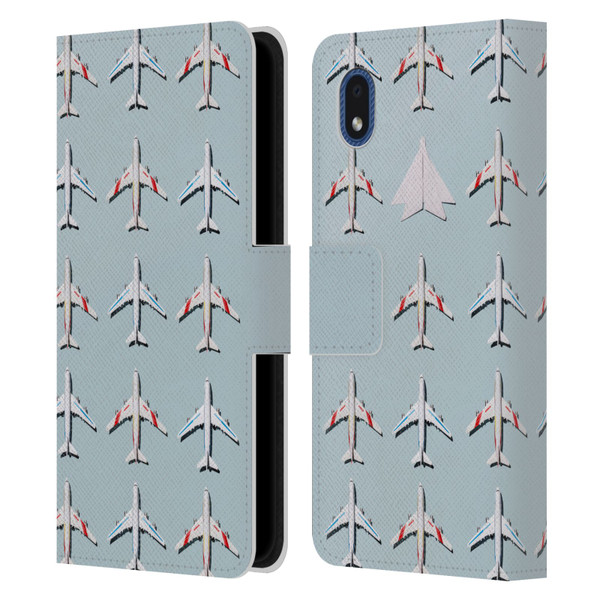 Pepino De Mar Patterns 2 Airplane Leather Book Wallet Case Cover For Samsung Galaxy A01 Core (2020)