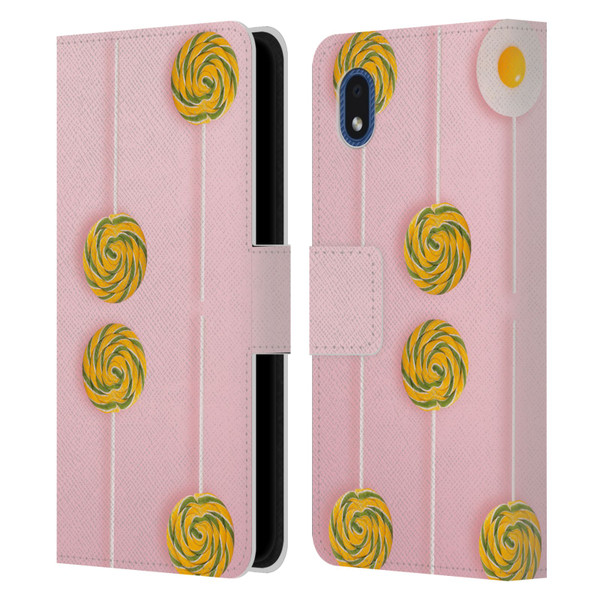 Pepino De Mar Patterns 2 Lollipop Leather Book Wallet Case Cover For Samsung Galaxy A01 Core (2020)