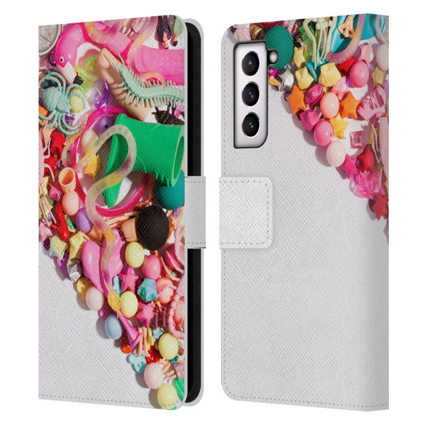 Pepino De Mar Patterns 2 Toy Leather Book Wallet Case Cover For Samsung Galaxy S21 5G