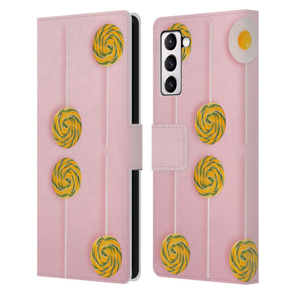 Pepino De Mar Patterns 2 Lollipop Leather Book Wallet Case Cover For Samsung Galaxy S21+ 5G
