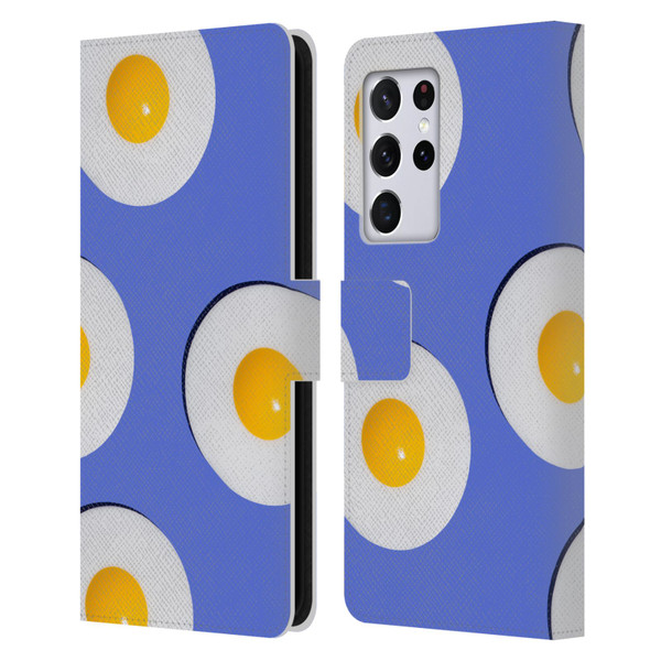 Pepino De Mar Patterns 2 Egg Leather Book Wallet Case Cover For Samsung Galaxy S21 Ultra 5G