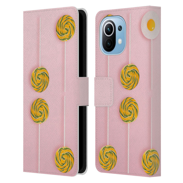 Pepino De Mar Patterns 2 Lollipop Leather Book Wallet Case Cover For Xiaomi Mi 11