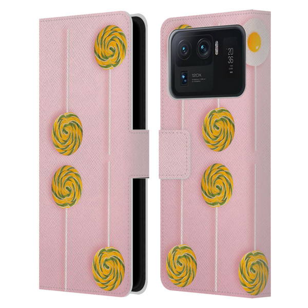 Pepino De Mar Patterns 2 Lollipop Leather Book Wallet Case Cover For Xiaomi Mi 11 Ultra