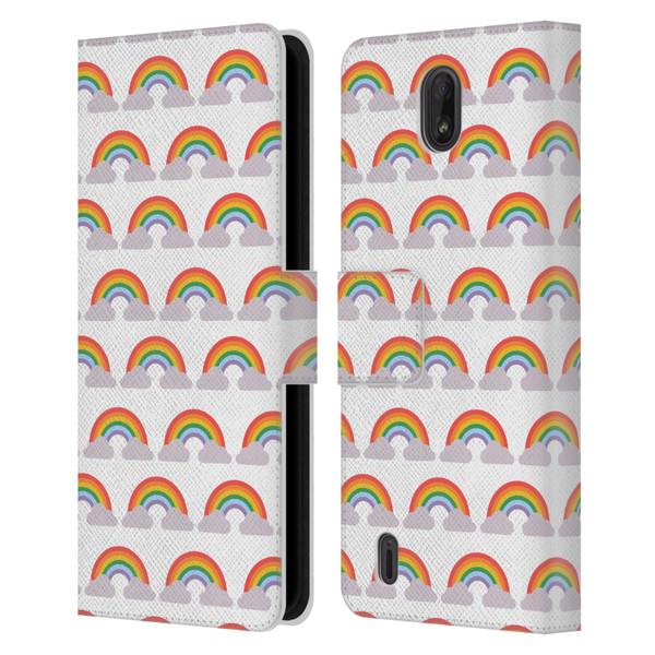 Pepino De Mar Rainbow Pattern Leather Book Wallet Case Cover For Nokia C01 Plus/C1 2nd Edition