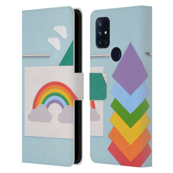 Pepino De Mar Rainbow Art Leather Book Wallet Case Cover For OnePlus Nord N10 5G