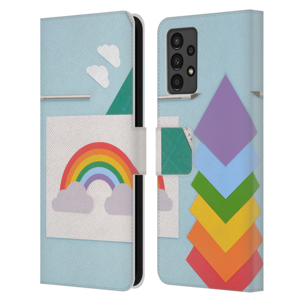 Pepino De Mar Rainbow Art Leather Book Wallet Case Cover For Samsung Galaxy A13 (2022)