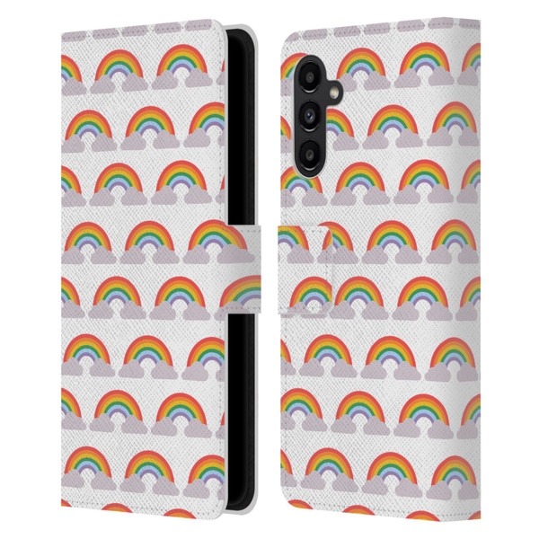 Pepino De Mar Rainbow Pattern Leather Book Wallet Case Cover For Samsung Galaxy A13 5G (2021)