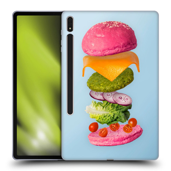 Pepino De Mar Foods Burger 2 Soft Gel Case for Samsung Galaxy Tab S8 Plus