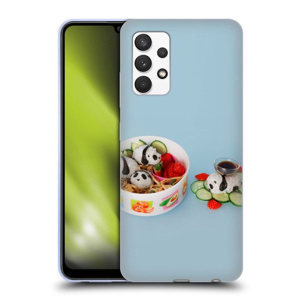 Pepino De Mar Foods Panda Rice Ball Soft Gel Case for Samsung Galaxy A32 (2021)