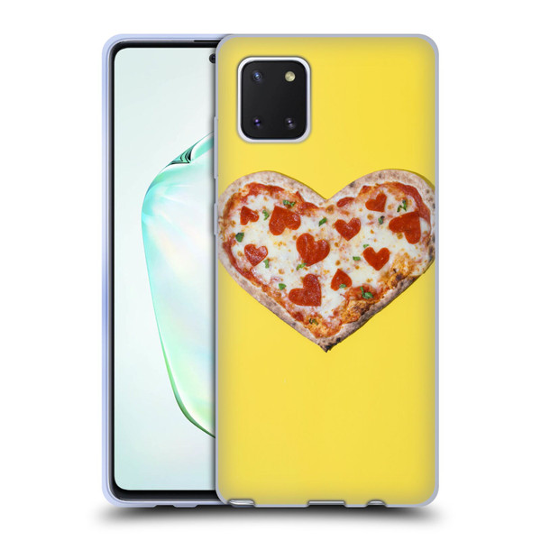 Pepino De Mar Foods Heart Pizza Soft Gel Case for Samsung Galaxy Note10 Lite