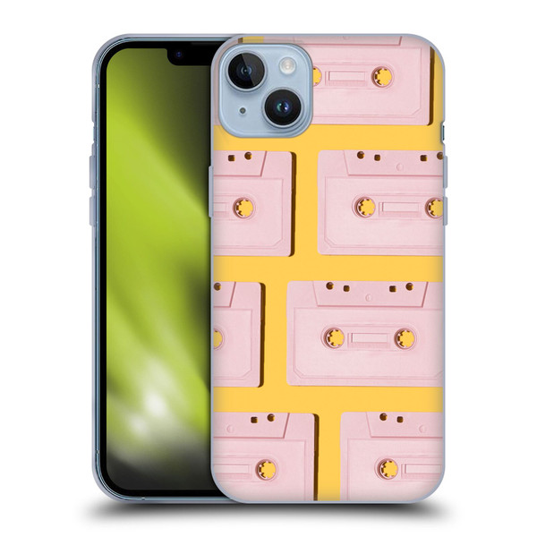 Pepino De Mar Patterns 2 Cassette Tape Soft Gel Case for Apple iPhone 14 Plus