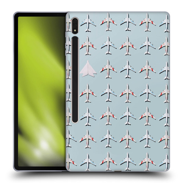 Pepino De Mar Patterns 2 Airplane Soft Gel Case for Samsung Galaxy Tab S8 Plus