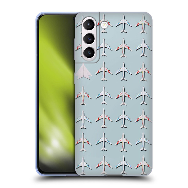 Pepino De Mar Patterns 2 Airplane Soft Gel Case for Samsung Galaxy S21 5G