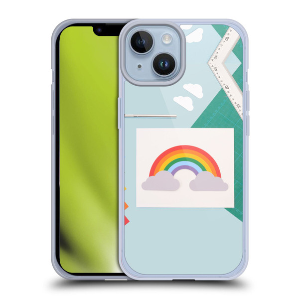 Pepino De Mar Rainbow Art Soft Gel Case for Apple iPhone 14