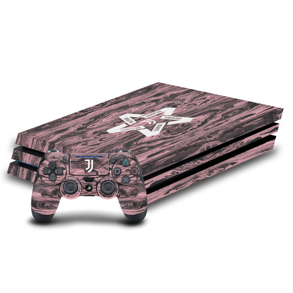 Juventus Football Club Art Black & Pink Marble Vinyl Sticker Skin Decal Cover for Sony PS4 Pro Bundle