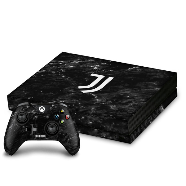 Juventus Football Club Art Black Marble Vinyl Sticker Skin Decal Cover for Microsoft Xbox One X Bundle