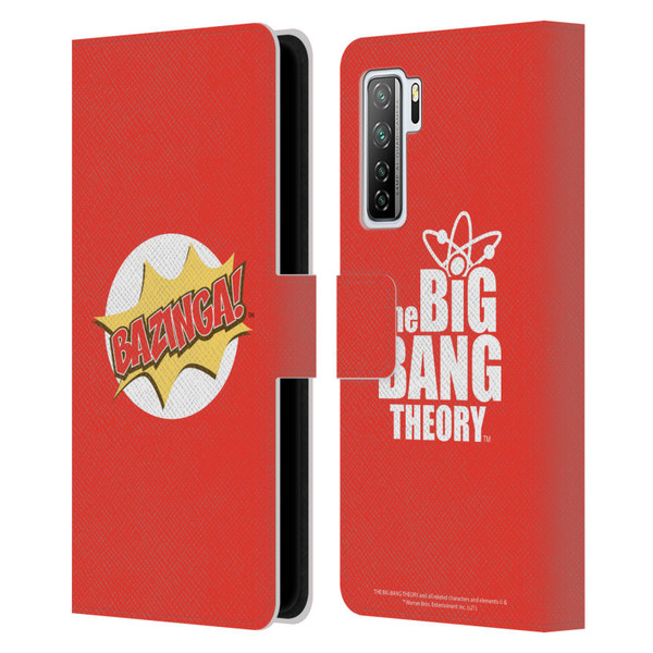 The Big Bang Theory Bazinga Pop Art Leather Book Wallet Case Cover For Huawei Nova 7 SE/P40 Lite 5G