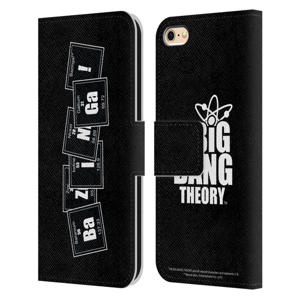 The Big Bang Theory Bazinga Elements Leather Book Wallet Case Cover For Apple iPhone 6 / iPhone 6s