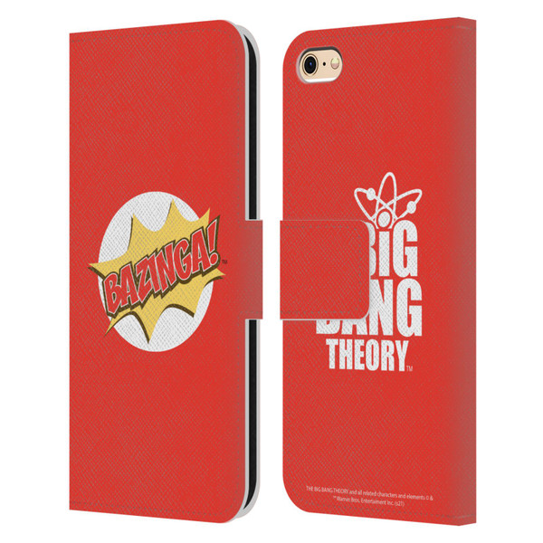 The Big Bang Theory Bazinga Pop Art Leather Book Wallet Case Cover For Apple iPhone 6 / iPhone 6s