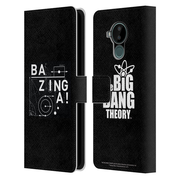 The Big Bang Theory Bazinga Physics Leather Book Wallet Case Cover For Nokia C30