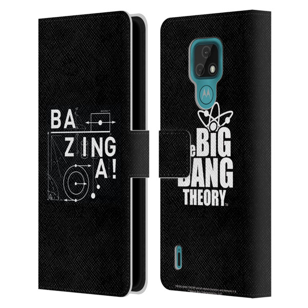 The Big Bang Theory Bazinga Physics Leather Book Wallet Case Cover For Motorola Moto E7