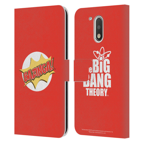 The Big Bang Theory Bazinga Pop Art Leather Book Wallet Case Cover For Motorola Moto G41