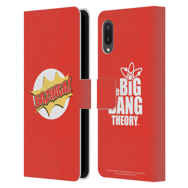 The Big Bang Theory Bazinga Pop Art Leather Book Wallet Case Cover For Samsung Galaxy A02/M02 (2021)