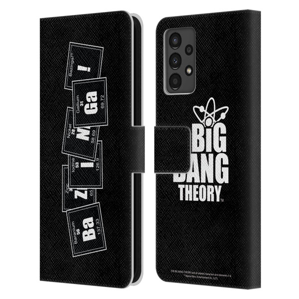 The Big Bang Theory Bazinga Elements Leather Book Wallet Case Cover For Samsung Galaxy A13 (2022)