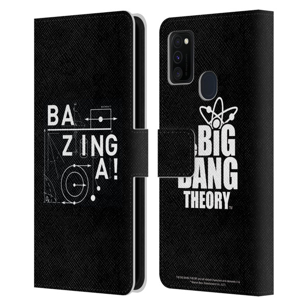 The Big Bang Theory Bazinga Physics Leather Book Wallet Case Cover For Samsung Galaxy M30s (2019)/M21 (2020)