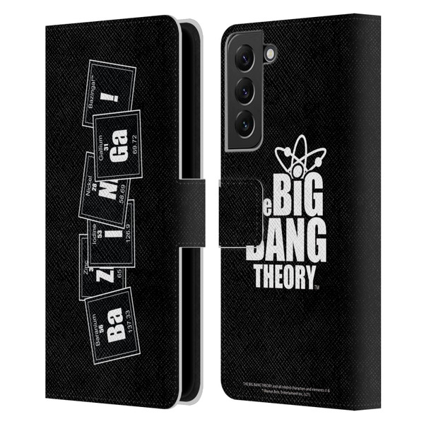 The Big Bang Theory Bazinga Elements Leather Book Wallet Case Cover For Samsung Galaxy S22+ 5G