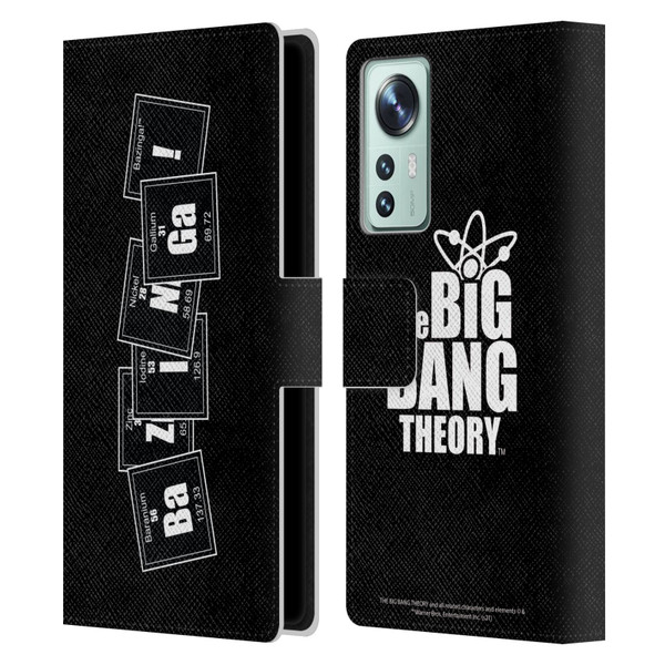 The Big Bang Theory Bazinga Elements Leather Book Wallet Case Cover For Xiaomi 12