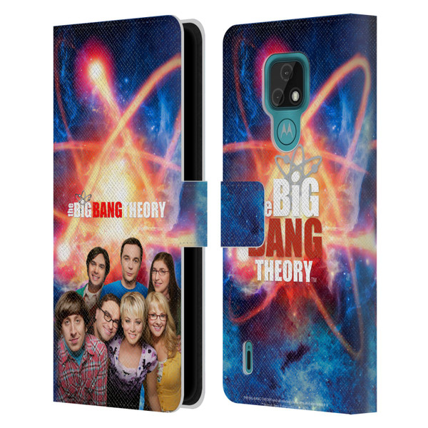 The Big Bang Theory Key Art Season 8 Leather Book Wallet Case Cover For Motorola Moto E7