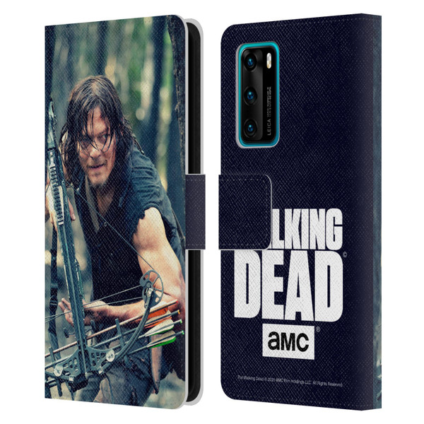 AMC The Walking Dead Daryl Dixon Lurk Leather Book Wallet Case Cover For Huawei P40 5G