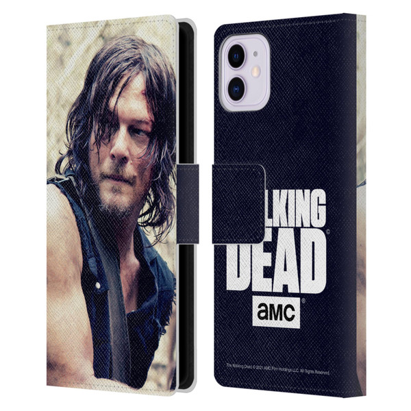 AMC The Walking Dead Daryl Dixon Half Body Leather Book Wallet Case Cover For Apple iPhone 11